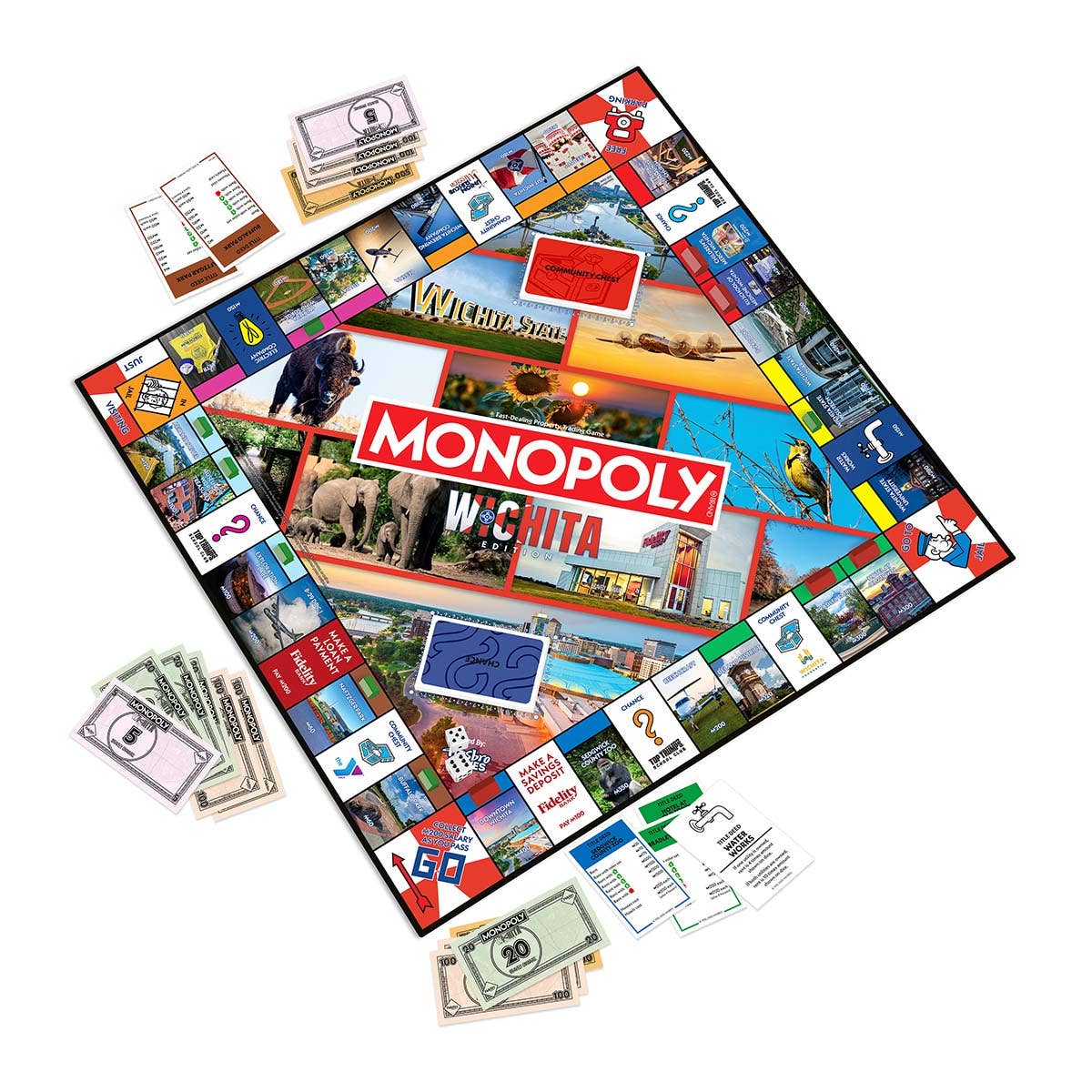 Wichita, Kansas Monopoly Board Game Vortex Souvenir