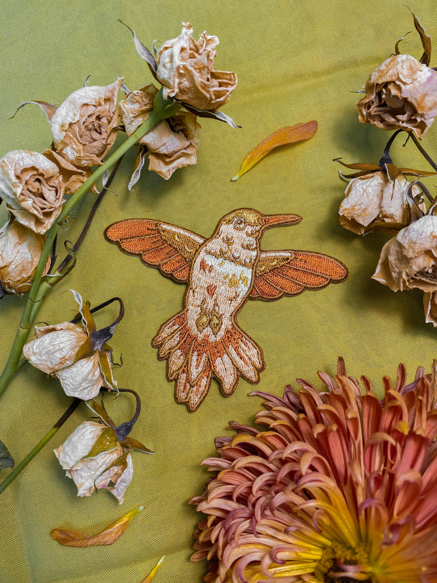 Hummingbird Embroidered Patch – Vortex Souvenir